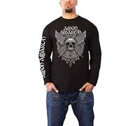 Amon Amarth T Shirt Grey Skull Official Mens Black Long Sleeve XXL