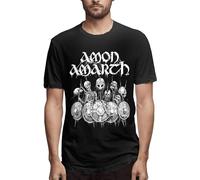 Amon Rock Amarth Metal Band T Shirt Men's Fashion Tee Cotton Loose Short Sleeves Tshirt Black(Medium)