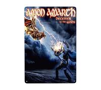 Amon Rock Band Amarth Metal Tin Sign Wall Art Metal Poster Garden Decor Indoor Decorative Plaque Beautiful Garage Decoration Painting Room Sign for Bar 8X12 Inches