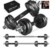 Amonax 15kg Cast Iron Adjustable Dumbbells Weight Set, Barbell Set for Men