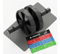 Amonax 2-in-1 Ab Roller Exercise Wheel and Resistance Bands Strength Training Set