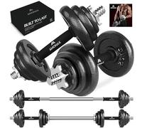 Amonax 20kg Cast Iron Adjustable Dumbbells Weight Set, Barbell Set for Men