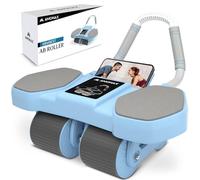 Amonax Ab Roller Exercise Wheel, Four Wheel Ab Roller With Elbow Support, Automatic Rebound Abdominal Wheel For Core Abs, Abdominal Exercise Equipment, Abs Workout Equipment For Home Gym Men Women Use