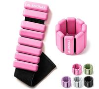 Amonax Adjustable Ankle and Wrist Weights Set, Fitness Leg Weights for Women Men, 1lb/2lb Pair for Strength Training, Pilates Weights Running Swimming Weights, Hand Arm Weights for Yoga, Dance