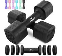 Amonax AMONAX Adjustable Dumbbells Set, 2lbs/3lbs/4lbs/5lbs Dumbbell Pair, 4-in-1 Weights Dumbbells Set Women Men, Free Weights for Home Gym, Workout Hand Weights for Strength Training