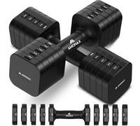 Amonax Adjustable Dumbbells Set, 2lbs/3lbs/4lbs/5lbs Dumbbell Pair, 4-in-1 Weights Dumbbells Set Women Men, Free Weights for Home Gym, Workout Hand Weights for Strength Training