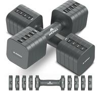 Amonax Adjustable Dumbbells Set, 2lbs/3lbs/4lbs/5lbs Dumbbell Pair, 4-in-1 Weights Dumbbells Set Women Men, Free Weights for Home Gym, Workout Hand Weights for Strength Training