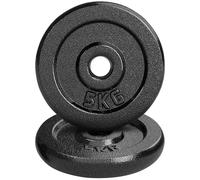 Amonax Cast Iron Weight Plates Set, 2.5kg, 5kg, 10kg Dumbbell Plates for 1" Weight Bars, Metal Barbell Plates for Weight Lifting Hip Thrust, Steel Weight Plates for Home Gym