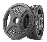 Amonax Cast Iron Weight Plates Set 25kg 5kg 10kg Dumbbell Plates for 1 Weig