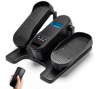 Amonax Electric Pedal Exerciser, Seated Elliptical Machine Cardio Under Desk Exercise Bike, Mini Cycle Trainer for Elderly, Sit down Foot Step Machine Leg Exercise Equipment for Home Use (Black Mini)