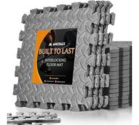 Amonax EVA Foam Gym Floor Mats, Interlocking Tiles for Home Gym and Garage