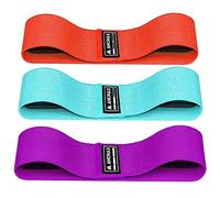 Amonax Fabric Resistance Bands for Women, Glute Bands for Booty and Squats | Elastic Resistance Bands for Squat Exercise and Workouts, Gym Fitness Accessories for Training the Legs, Glutes, Butt and Bum