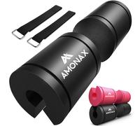 Amonax Hip Thrust Bar Pad Thick Foam Barbell Cushion with Secure hook and loop Str