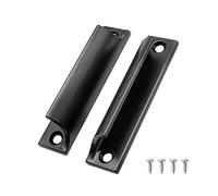 AMONENZ 2 x Sliding Door Handles, Aluminium Furniture Handle, Black Kitchen Furniture Handles, for Balcony Doors, Sliding Doors, Drawers