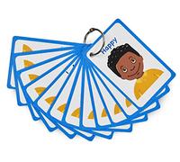 Amonev My Feelings and Emotion Boys Flashcards for visual aid Special Ed, Speech Delay Non Verbal Children and adults with Autism, Special Needs ASD ADHD (Black Boy)