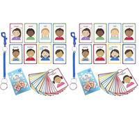 Amonev My Feelings and Emotions Flashcards For Special Needs, Autism as Cue Cards, Aiding with Empathy and Social Skills, Also a tool for SENCO (Pack of 2)