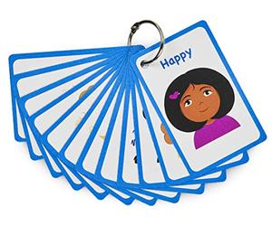 Amonev My Feelings and Emotions Girls Flashcards for visual aid Special Ed, Speech Delay Non Verbal Children and adults with Autism, Special Needs ASD ADHD (Mix Girls)