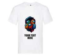 Among Kid's Children's T-Shirt Custom Personalised Tshirt Tee Kids Shirt Top Cute Merch Funny Boys Girls Unisex White US 1