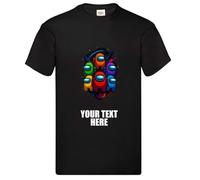 Among Kid's Children's T-Shirt Custom Personalised Tshirt Tee Kids Shirt Top Cute Merch Funny Boys Girls Unisex Black Us