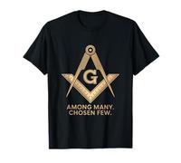 Among Many Chosen Few Freemason Square Compass T-Shirt