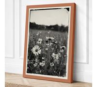 Among the Daisies Vintage Canvas Wall Art Print 24x16 Inch (61 x 41 cm)