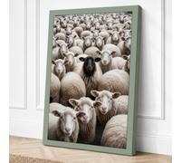 Among the Flock Modern Canvas Wall Art Print 18x12 Inch (46 x 30 cm)