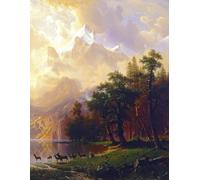 Among the Sierra Nevada Mountains - Albert Bierstadt - Large Notebook: 120 Lined Pages, College Ruled, 8.5"x 11" Journal Diary Notepad