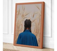 Among the Wheat Modern Canvas Wall Art Print 24x16 Inch (61 x 41 cm)