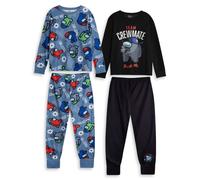 Among Us Boy's Kids Multi-Pack of 2 Long Sleeve Long Leg Pyjama Set (Multicoloured) | Size: 11-12 Years Among Us Multicolor 11-12 Years