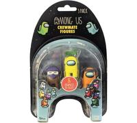 Among Us Brown Yellow and Orange Crewmate Figures 3 Pack