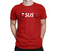 Among Us Gamer SUS Men's T-Shirt, red, S