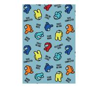 Among Us Trust No One Fleece Supersoft Blanket in Bright Blue Among Us Bright Blue