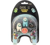 Among Us White Blue and Black Crewmate Figures 3-Pack