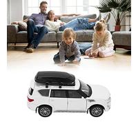 AMONIDA 1 32 Alloy Diecast Model Car with Sound Light Openable Doors Hood Trunk Pull Back for Boys Girls (White)
