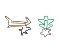 AMONIDA 100pcs Lovely Metallic Paper Clips for Office School Home, Cute Christmas Tree and Deer Design, Durable and Portable, Rustproof Metal