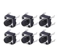 AMONIDA 100pcs Mini Micro Tact Switch High Push Button Switch Self-Resetting for Electronic Projects 6 X 6 X 6mm