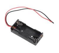 AMONIDA 10Pcs 2X 1.5V AAA Battery Holders, Battery Power Case, Plastic Box with Wire Leader, Ideal for Electronic Toy, Home Appliance & Remote Control (2 sections)