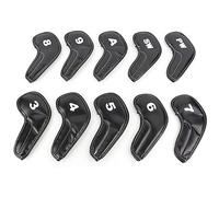 AMONIDA 10pcs Durable Head Covers Set for Easy Club Identification and Protection During Transport, Made of Tough Washable Material