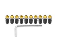 AMONIDA 10PCS Universal M5 Windscreen Windshield Screw Kit with Durable Aluminum and Rubber Materials for Motorcycles 0.6in (C(gold))