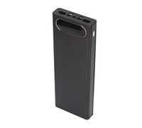 AMONIDA 10x Battery Storage Box Portable DIY Power Bank with LCD Display for Charging Devices on the Go Black ABS 190g
