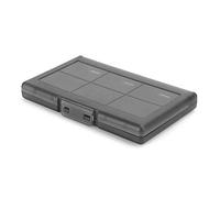 AMONIDA 12-in-1 Game Card Case, Large Capacity Protective Storage Box for, Anti-Dust Organizer, Compact White Design (Black)