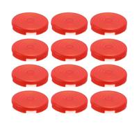AMONIDA 12pcs Button Cover Set for Kailh Cherry TTC Akko Switches, Professional Frosted Replacement Button Covers for Gaming Keyboards, 25.3mm Size, Anti-Fingerprint Design (Red)
