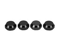 AMONIDA 17mm Hex Wheel Nut Caps Aluminum Alloy Durable Dustproof Upgrade for 1/8 RC Car 4 Pcs Set (Black)