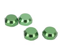 AMONIDA 17mm Hex Wheel Nut Caps Aluminum Alloy Durable Dustproof Upgrade for 1/8 RC Car 4 Pcs Set (Green)