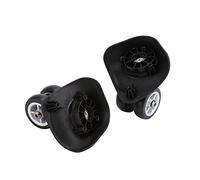 AMONIDA 1Pair PVC Luggage Wheel Replacement, Luggage Wheels For Trolley Suitcase, Black, Swivel, Noise-reduction, 2pcs