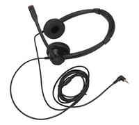 AMONIDA 2.5mm Dual Ear Business Headset Comfortable Plug and Play for Phone Sales Telecom Operators 1 X Black