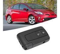 AMONIDA 2 Buttons Car Key Fob Shell Cover Lightweight Durable Replacement Fit for Prius Black ABS - Includes Key Embryo and Screws