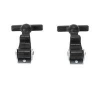 AMONIDA 2 Sets Flexible Hood Catches, Stainless Steel 46mm T Handle Hasp Rubber Draw Latche, Flexible Draw Latche with Fastener & Bracket, Ideal for Boat, Vehicle Engine Hood & Tool Box