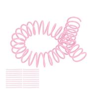 AMONIDA 20pcs Plastic Spiral Binding Coils, 19mm 3/4in ID 30 Holes Binder Spirals, Binding Rings with Easy Load Design, Ideal for Students & Teachers (Pink)