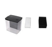 AMONIDA 20x20x15cm Smart Aquarium Kit for Desktop Placement in Living Rooms Bedrooms Studies and Offices,Water Self Circulation System,5 Adjustable Lighting Modes,Transparent One (Black)